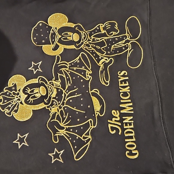 Hong Kong Disneyland The Golden Mickeys black long sleeve  hoodie embroidered S - Picture 11 of 11